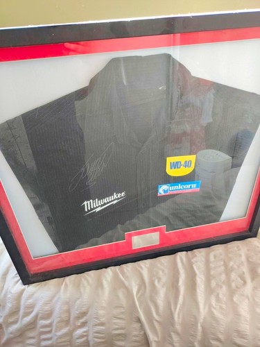 Framed autographed darts - autographed,