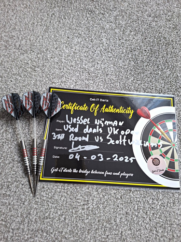 Match used wessel nijman darts - wessel,