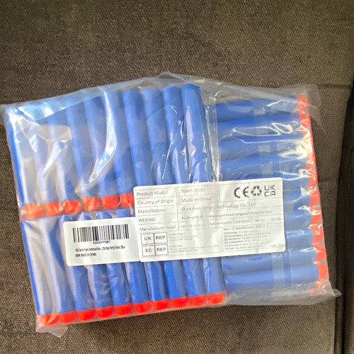 Blue foam dart refill sticks - blue,