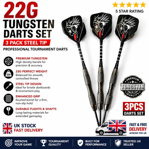 22g tungsten darts set pack - darts, 3